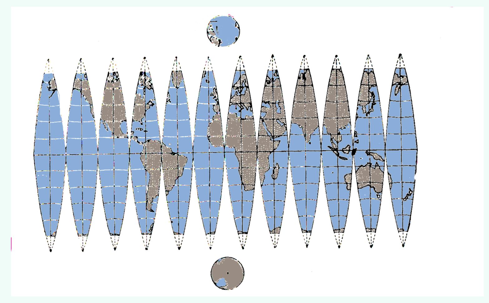 segmenty map globusowych