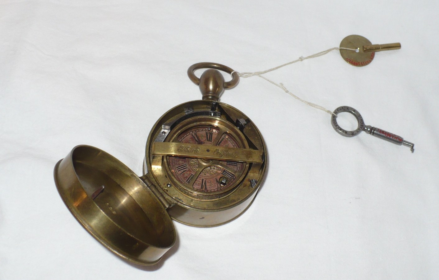 Zegar kontrolny wartowniczy, Johannes Bürk, Schwenningen, Baden-Württembergia, Niemcy, XIX w.