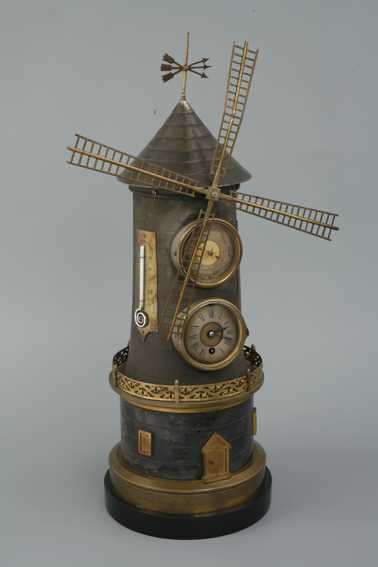 Zegar industrialny w formie wiatraka wieżowego